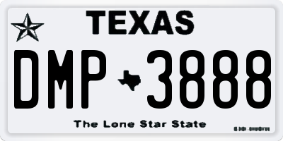 TX license plate DMP3888