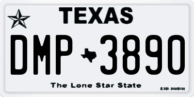 TX license plate DMP3890