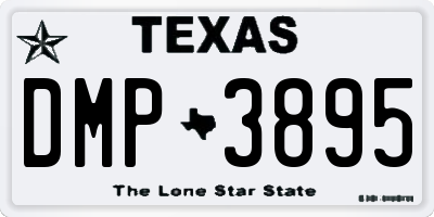 TX license plate DMP3895