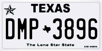 TX license plate DMP3896