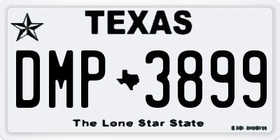 TX license plate DMP3899