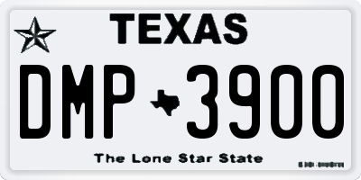 TX license plate DMP3900