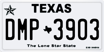 TX license plate DMP3903