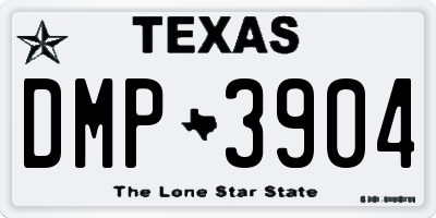 TX license plate DMP3904