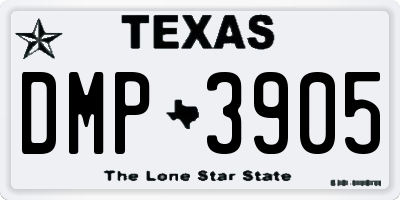 TX license plate DMP3905
