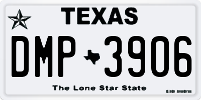 TX license plate DMP3906