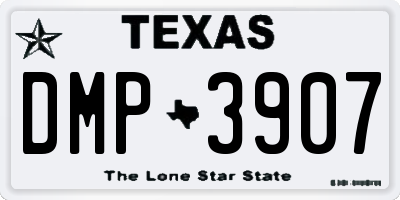 TX license plate DMP3907