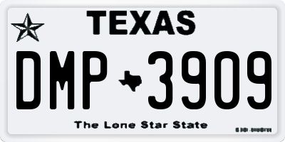 TX license plate DMP3909