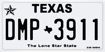 TX license plate DMP3911