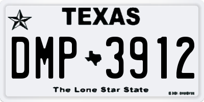 TX license plate DMP3912