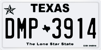 TX license plate DMP3914