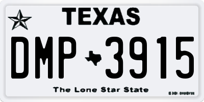 TX license plate DMP3915