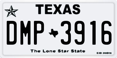 TX license plate DMP3916