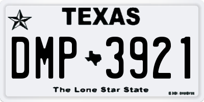 TX license plate DMP3921