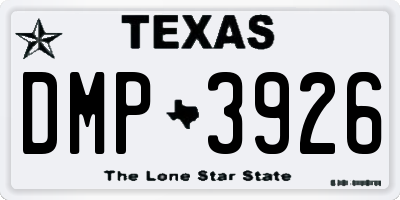 TX license plate DMP3926