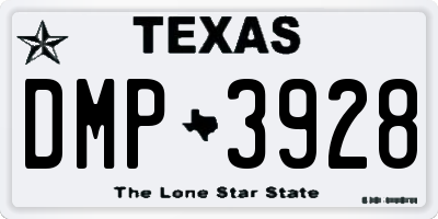 TX license plate DMP3928