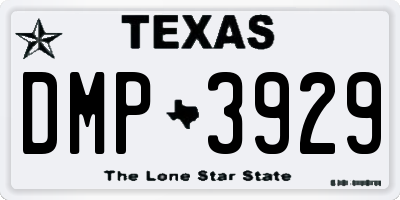 TX license plate DMP3929