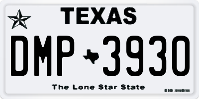 TX license plate DMP3930