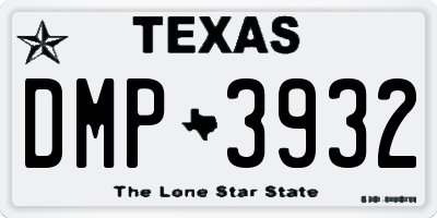 TX license plate DMP3932