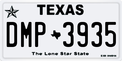TX license plate DMP3935