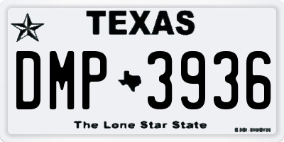 TX license plate DMP3936