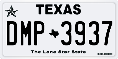 TX license plate DMP3937