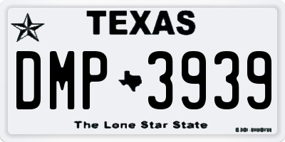 TX license plate DMP3939