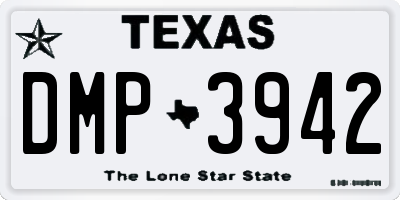 TX license plate DMP3942