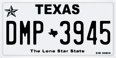 TX license plate DMP3945