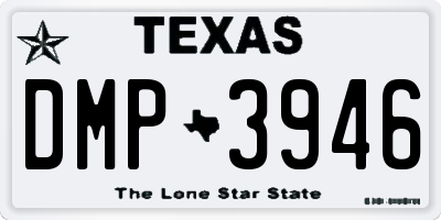 TX license plate DMP3946