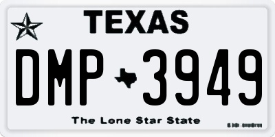 TX license plate DMP3949