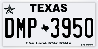 TX license plate DMP3950