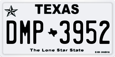 TX license plate DMP3952