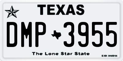 TX license plate DMP3955