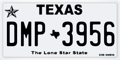 TX license plate DMP3956
