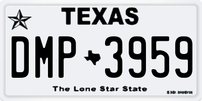 TX license plate DMP3959