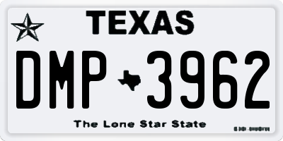 TX license plate DMP3962