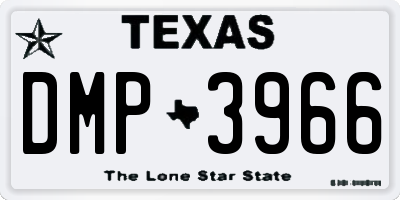 TX license plate DMP3966