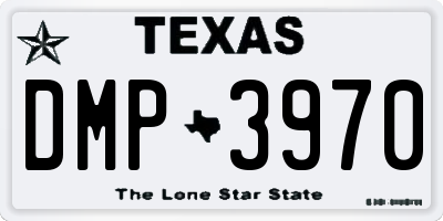 TX license plate DMP3970