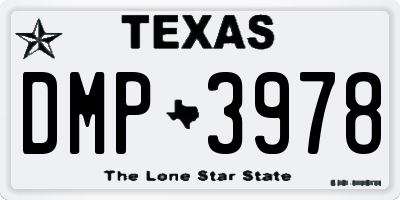 TX license plate DMP3978