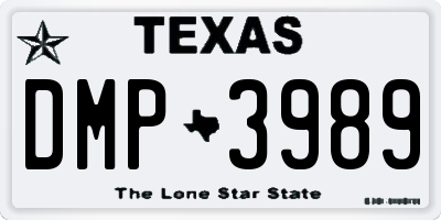 TX license plate DMP3989