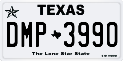 TX license plate DMP3990