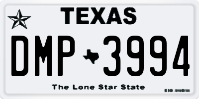 TX license plate DMP3994
