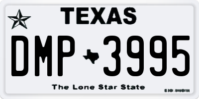 TX license plate DMP3995