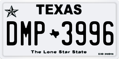 TX license plate DMP3996
