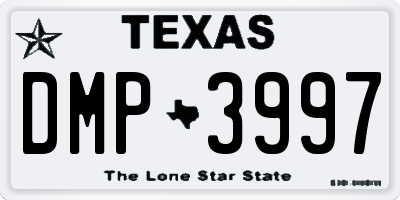 TX license plate DMP3997