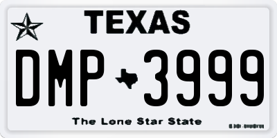 TX license plate DMP3999