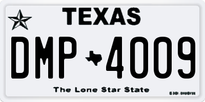 TX license plate DMP4009