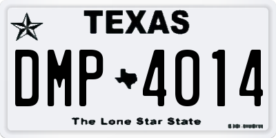 TX license plate DMP4014