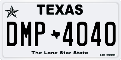 TX license plate DMP4040